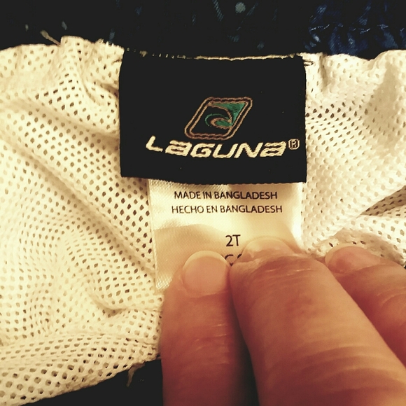 Laguna Boys Turtle Print Swim Trunks - Picture 5 of 7